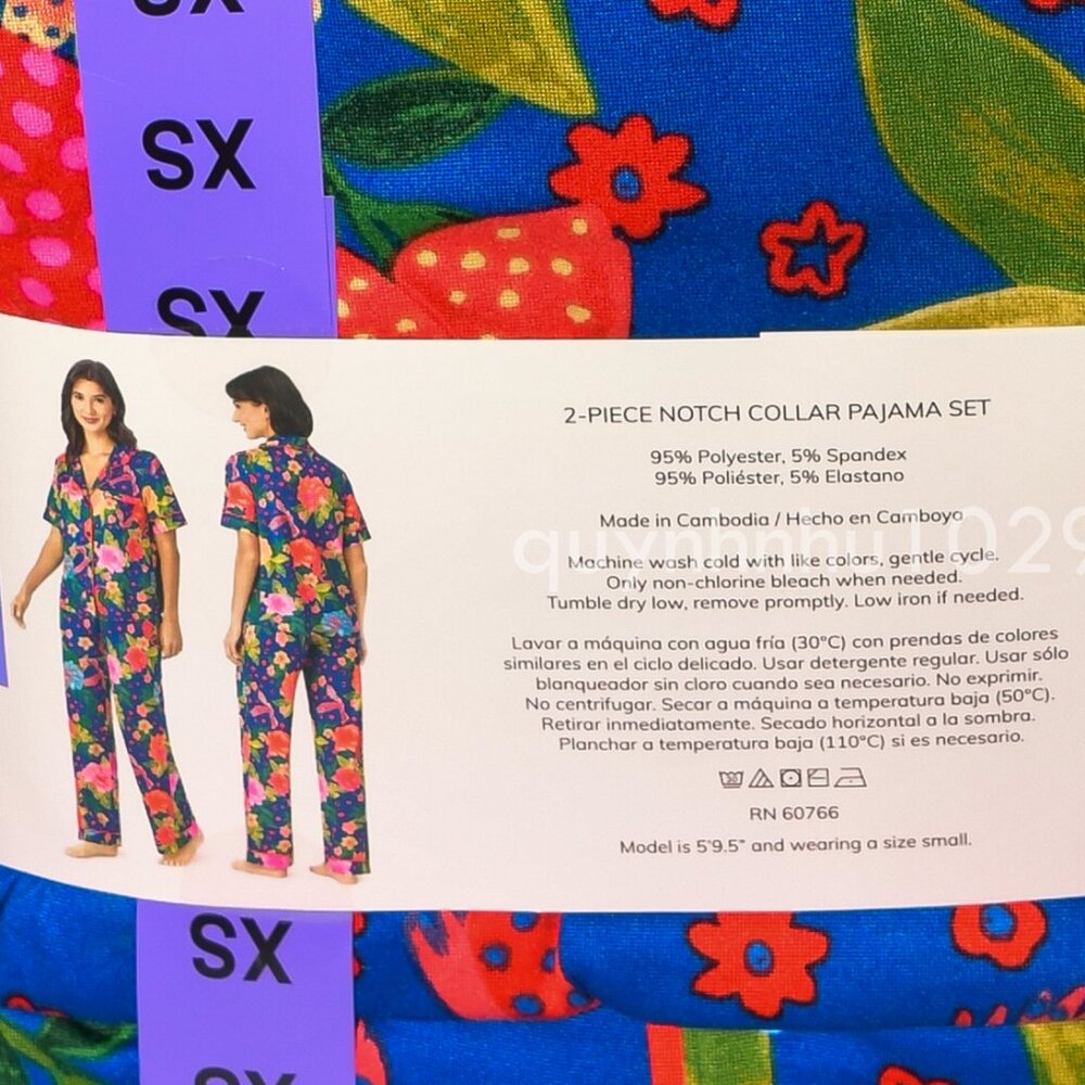 Room Service Women's Notch Collar Pajama Set - Picture 8 of 12
